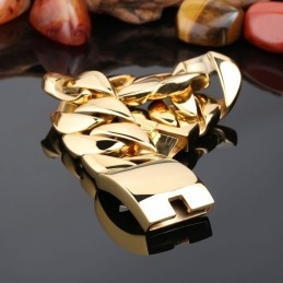 New Gold-Plated Fashion Men's Titanium Bracelet