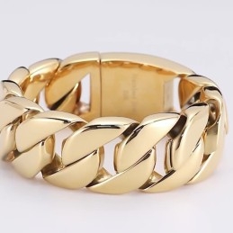 New Gold-Plated Fashion Men's Titanium Bracelet