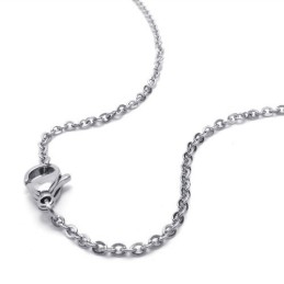 15.7 Inch Titanium Silver Fashionable Necklace