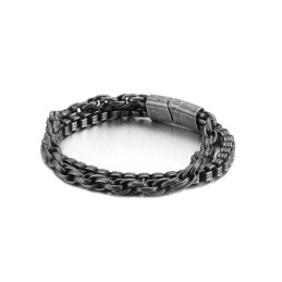 Men's Cool Double-Layer Titanium Bracelet