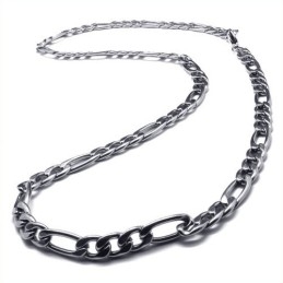 22.4 Inch Titanium Silver Simple Necklace