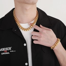 Cuban Chain Titanium Bracelet For Men