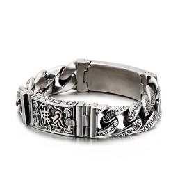 Cool Titanium Skull Bracelet Chic Men's Titanium Fashion Jewelry