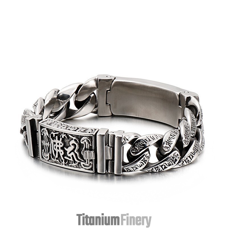 Cool Titanium Skull Bracelet Chic Men's Titanium Fashion Jewelry Cool Titanium Skull Bracelet Chic Men's Titanium Fashion Jewelry