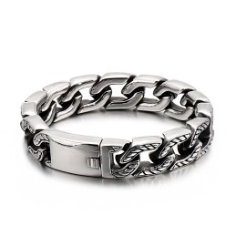 Cool Titanium Skull Bracelet Chic Men's Titanium Fashion Jewelry