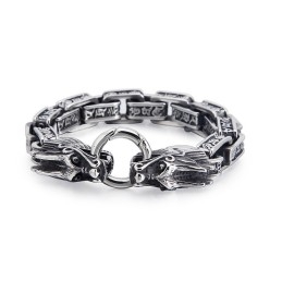 Fashion Cool Titanium Dragon Head Jewelry For Men Vintage Tide Men Casting Titanium Dragon Bracelets