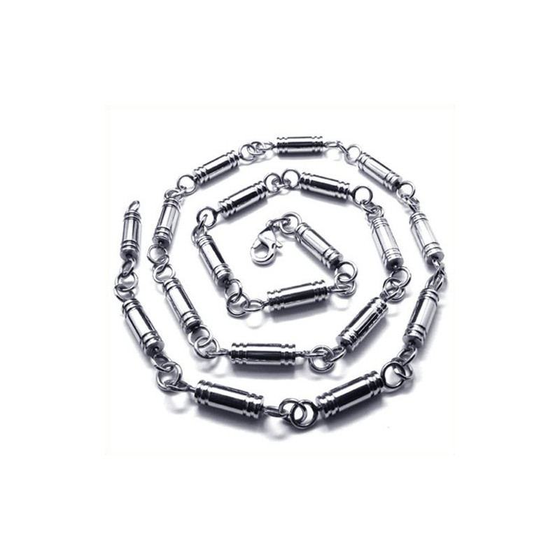21.7 Inch Titanium Cylinder Necklace 21.7 Inch Titanium Cylinder Necklace
