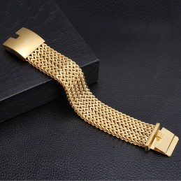 Fashion Square Fish Scale Men's Titanium Bracelet