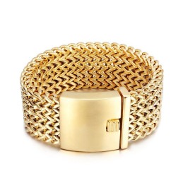 Fashion Square Fish Scale Men's Titanium Bracelet