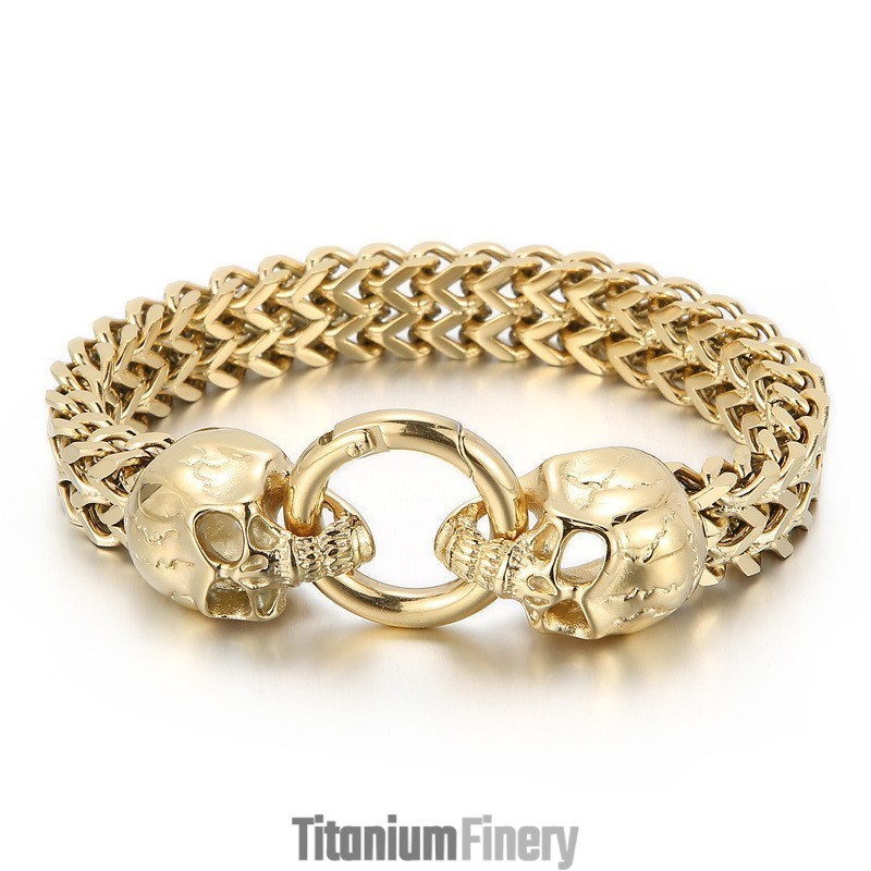 Cool Skull Titanium Men's Bracelet Cool Skull Titanium Men's Bracelet