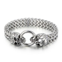 Cool Skull Titanium Bracelet For Men