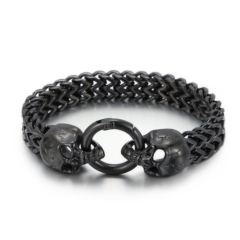 Cool Skull Titanium Men's Bracelet