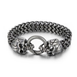 Cool Skull Titanium Men's Bracelet