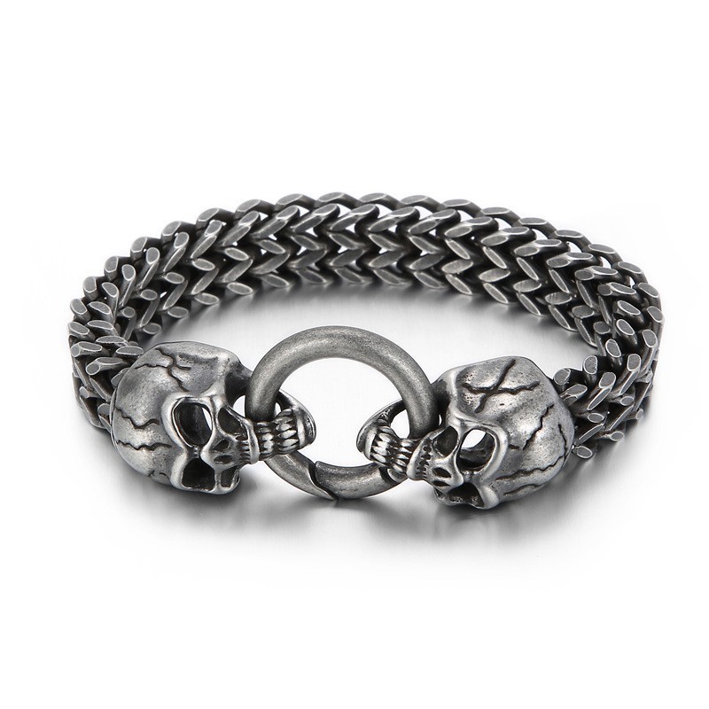Cool Skull Titanium Men's Bracelet Cool Skull Titanium Men's Bracelet