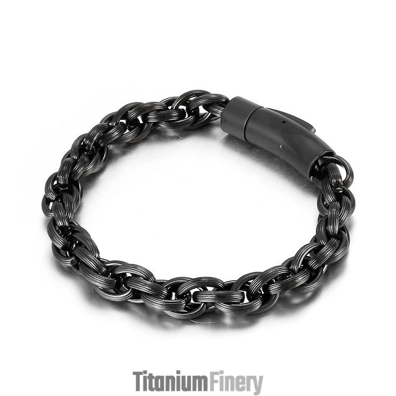 Simple Fashion Chic Style Biker Titanium Men's Bracelet Simple Fashion Chic Style Biker Titanium Men's Bracelet