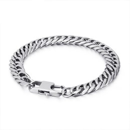 Tide Accessories Fashion Titanium Men's Vertebrae Chain Square Buckle Bracelet