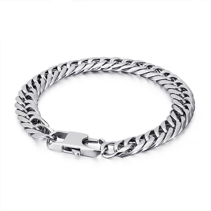 Tide Accessories Fashion Titanium Men's Vertebrae Chain Square Buckle Bracelet Tide Accessories Fashion Titanium Men's Vertebrae Chain Square Buckle Bracelet