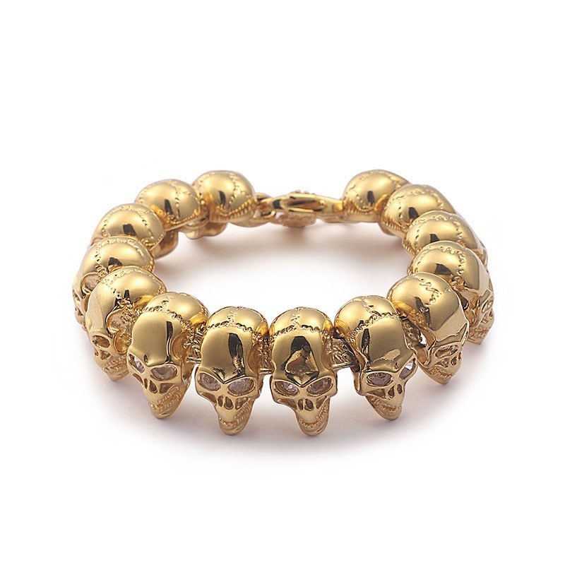 L Titanium Bracelet Men's Titanium Skull Bracelet L Titanium Bracelet Men's Titanium Skull Bracelet
