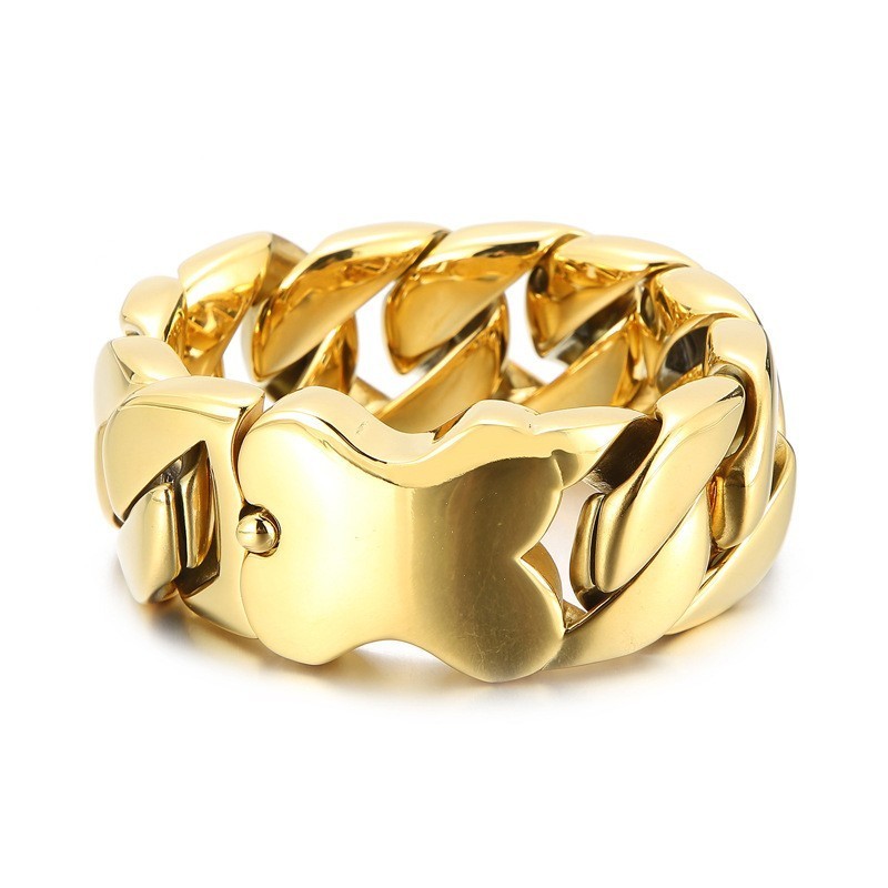 New Cuban Bracelet Cool Men's Bone Insert Bracelet New Cuban Bracelet Cool Men's Bone Insert Bracelet