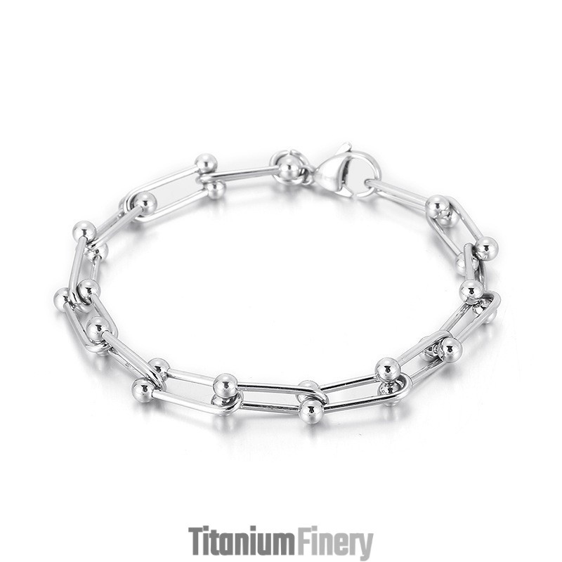 Men's And WoMen's Titanium Horseshoe Buckle Bracelet U-Shaped Buckle Bracelet Men's And WoMen's Titanium Horseshoe Buckle Bracelet U-Shaped Buckle Bracelet