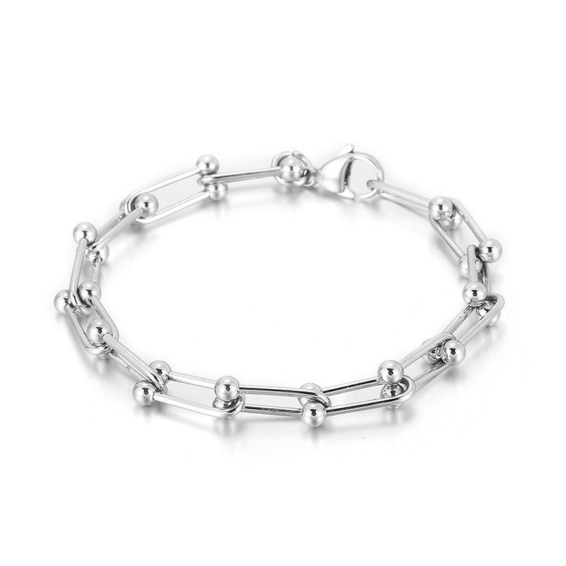 Men's And WoMen's Titanium Horseshoe Buckle Bracelet U-Shaped Buckle Bracelet Men's And WoMen's Titanium Horseshoe Buckle Bracelet U-Shaped Buckle Bracelet