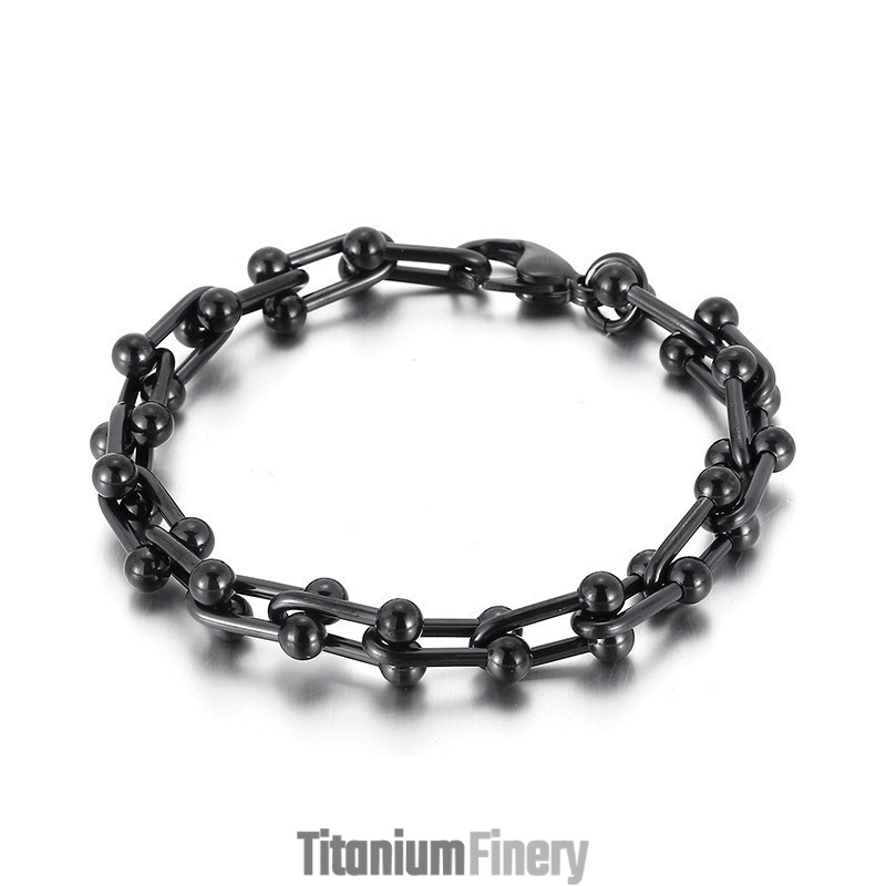 Men's And WoMen's Titanium Horseshoe Buckle Bracelet U-Shaped Buckle Bracelet