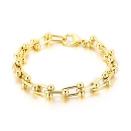 Men's And WoMen's Titanium Horseshoe Buckle Bracelet U-Shaped Buckle Bracelet