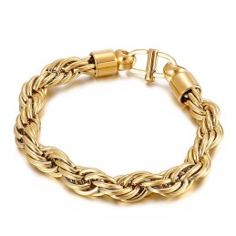 Men's Oval Twist Necklace With Sunburst Clasp Titanium Bracelet