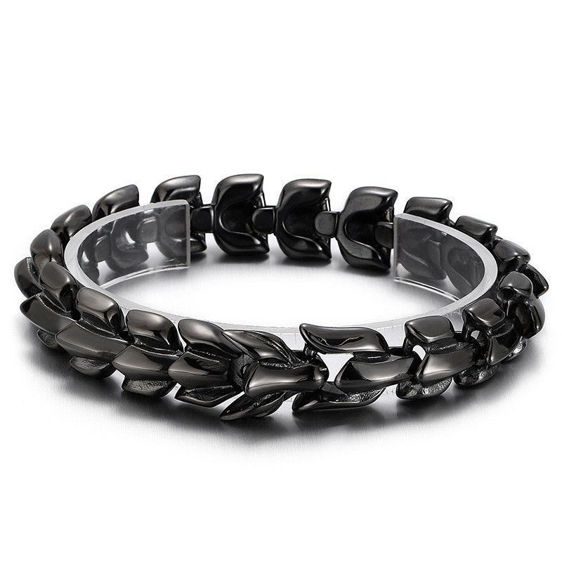 Cool Vacuum Plated Multi-Color Keel Titanium Bracelet For Men Cool Vacuum Plated Multi-Color Keel Titanium Bracelet For Men