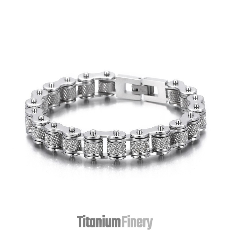 Men's Fashion Rock & Roll Hip Hop Titanium Bracelet Men's Fashion Rock & Roll Hip Hop Titanium Bracelet
