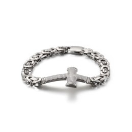Popular Fashion Street Cross Back Chain Titanium Bracelet For Men