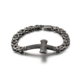 Popular Fashion Street Cross Back Chain Titanium Bracelet For Men