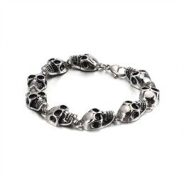 Exaggerated Cool Skull Titanium Bracelet For Men