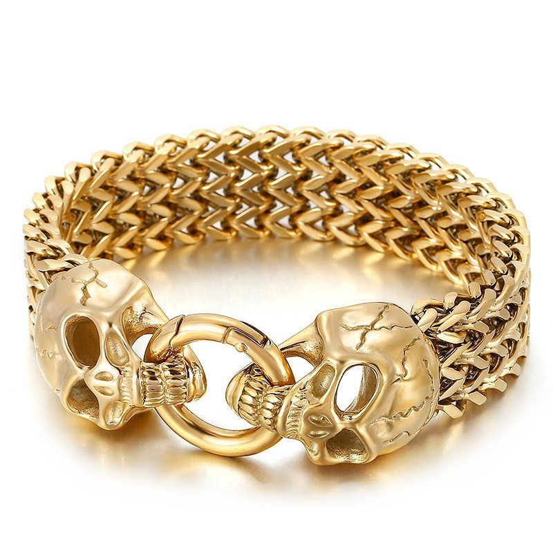 Chic Style Hipster Titanium Skull Bracelet Chic Style Hipster Titanium Skull Bracelet