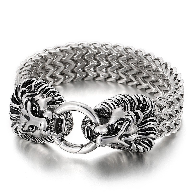 Chic Trendy Titanium Lion Head Bracelet Chic Trendy Titanium Lion Head Bracelet