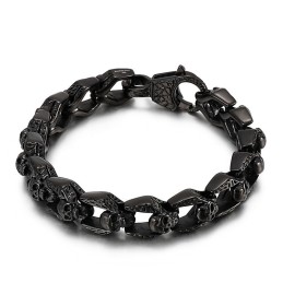Fashion Vintage Wind Titanium Skull Jewelry Hip Hop Rock Men's Bracelets