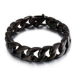 Titanium Black Men's Bracelet Men's Chain