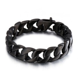 Titanium Black Men's Bracelet Men's Chain