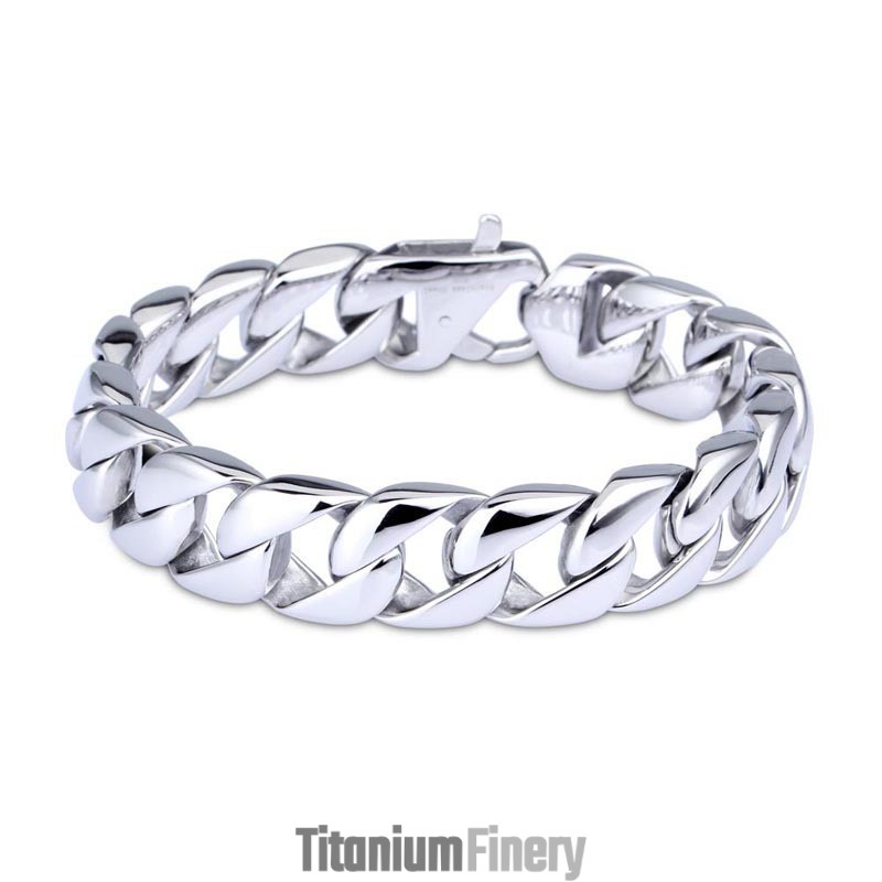 Titanium Blackened Men's Bracelet Men's Chain Titanium Blackened Men's Bracelet Men's Chain