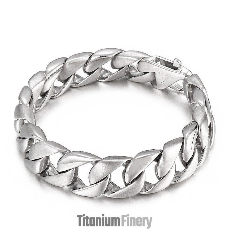 Titanium Black Men's Bracelet Men's Chain Titanium Black Men's Bracelet Men's Chain