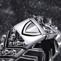 Big Skull Titanium Bracelet Fashion Chic