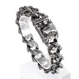 Vintage Snake Head Titanium Bracelet For Men