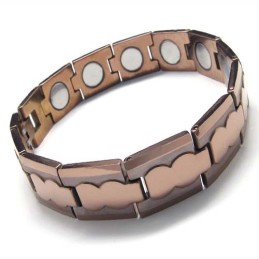 Tungsten Carbide 13Mm Wide Brown Chunky Mens Bracelet