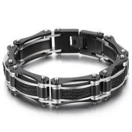Simple Atmosphere Fashion Steel Wire Hemp Rope Bicycle Titanium Bracelet For Men