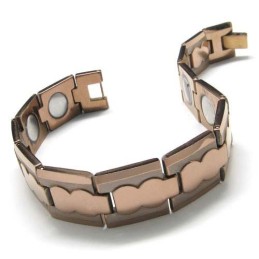 Tungsten Carbide 13Mm Wide Brown Chunky Mens Bracelet