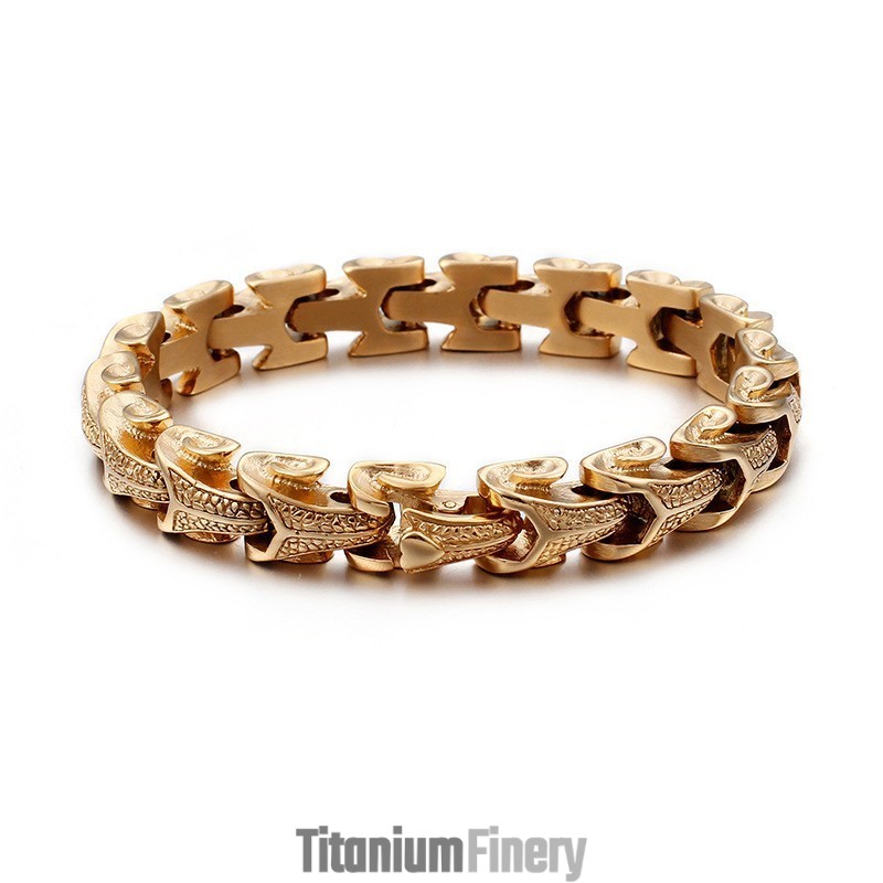 Titanium Fashion Jewelry Dragon Scale Pattern Cool Male Bracelet Vintage Silver Plated Keel Bracelet Titanium Fashion Jewelry Dragon Scale Pattern Cool Male Bracelet Vintage Silver Plated Keel Bracelet