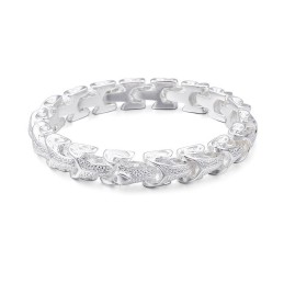 Titanium Fashion Jewelry Dragon Scales Cool Men's Bracelet Vintage Silver Plated Keel Bracelet