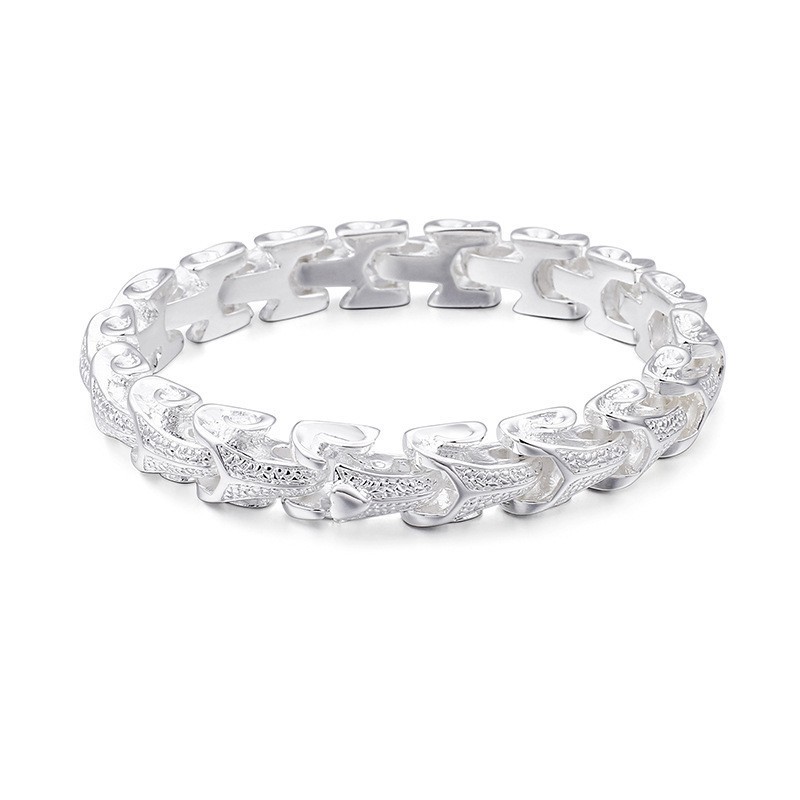 Titanium Fashion Jewelry Dragon Scales Cool Men's Bracelet Vintage Silver Plated Keel Bracelet Titanium Fashion Jewelry Dragon Scales Cool Men's Bracelet Vintage Silver Plated Keel Bracelet