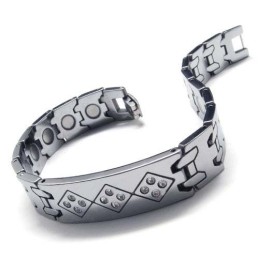 Tungsten Carbide 12Mm Wide With Diamonds Mens Bracelet