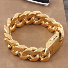 Fashion Men's Titanium Bracelet Geometric Type Thick Section Bracelet